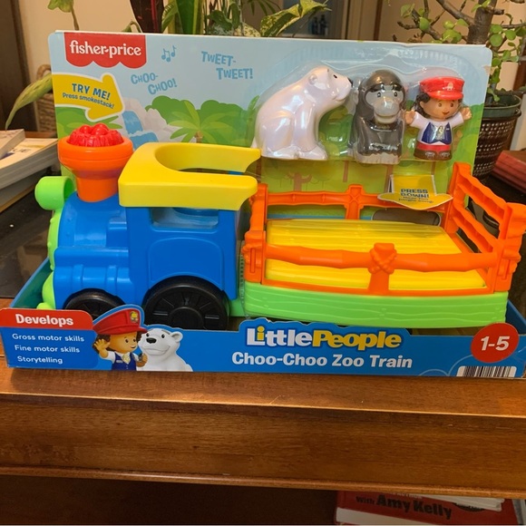 Fisher-Price Little People Choo-Choo Zoo Train - Blue, Green, Orange - Picture 1 of 7